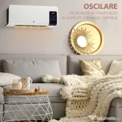 Homcom incalzitor Electric de Perete – 1000/2000W, Timer & Oscilatie 