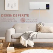 Homcom incalzitor Electric de Perete – 1000/2000W, Timer & Oscilatie 