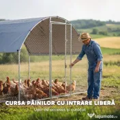 PawHut Adăpost și Țarc pentru Găini de Exterior, din Oțel, 2,8x1,7x1,9m, Argintiu
