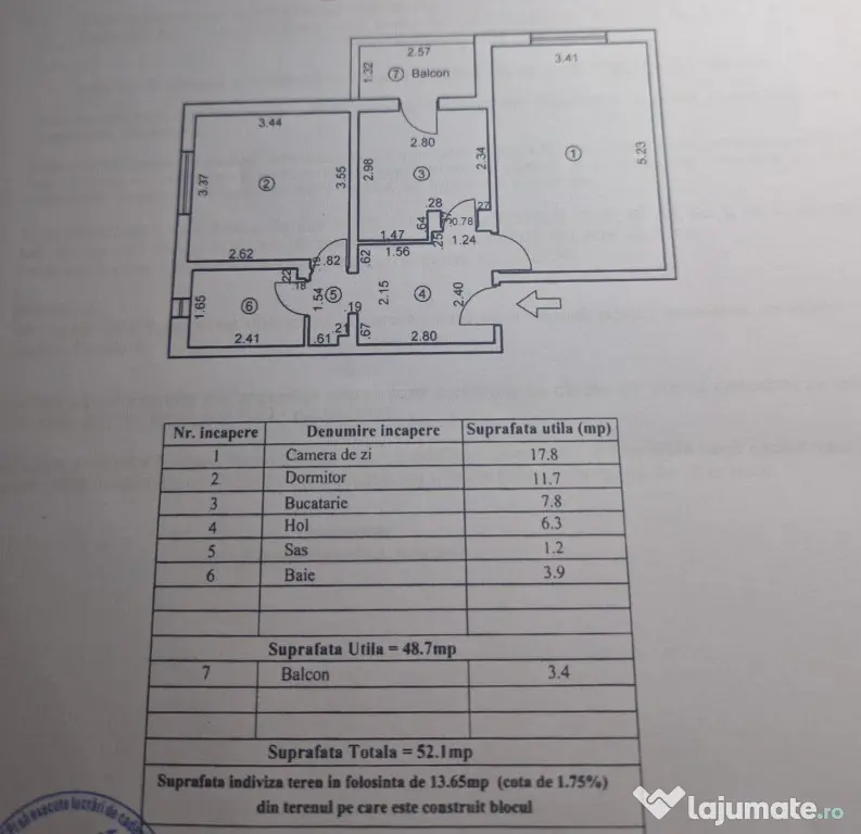 - Apartament 2 camere confort 1 decomandat, Zona Buzaului.