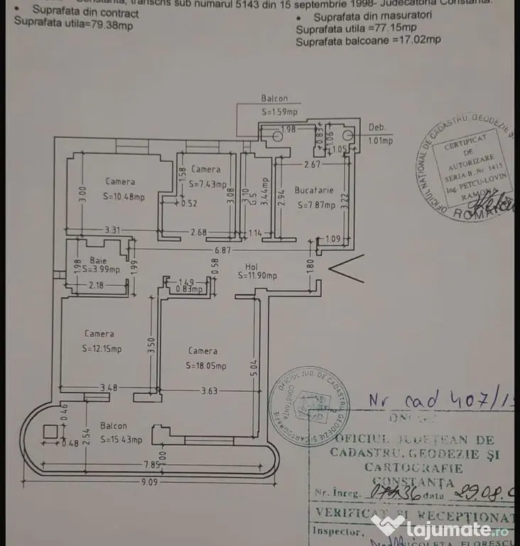 Apartament 3 camere zona ICIL - Constanta (Constanta)