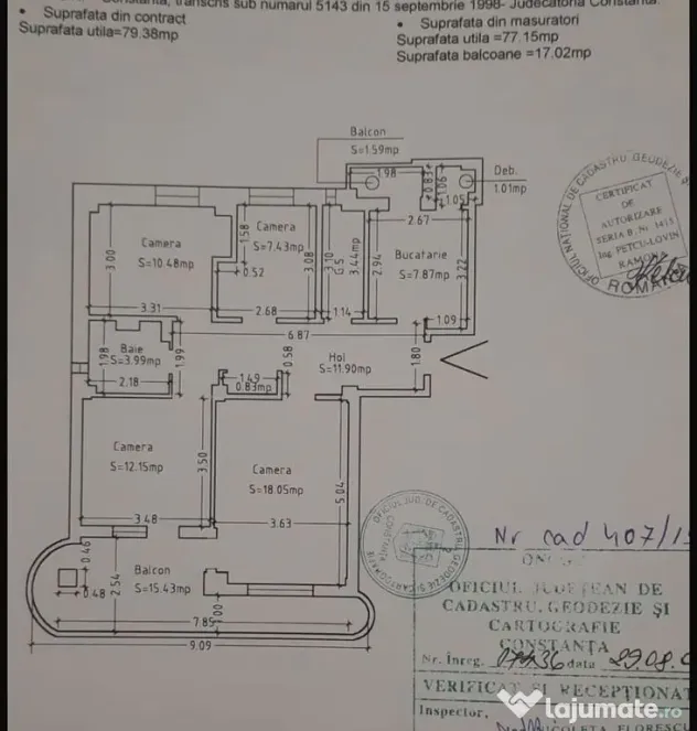 Apartament 3 camere zona ICIL - Constanta (Constanta)