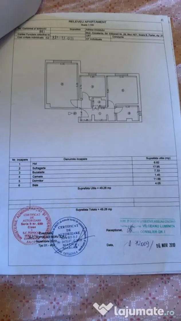 Vând apartament 2 camere Inel 2