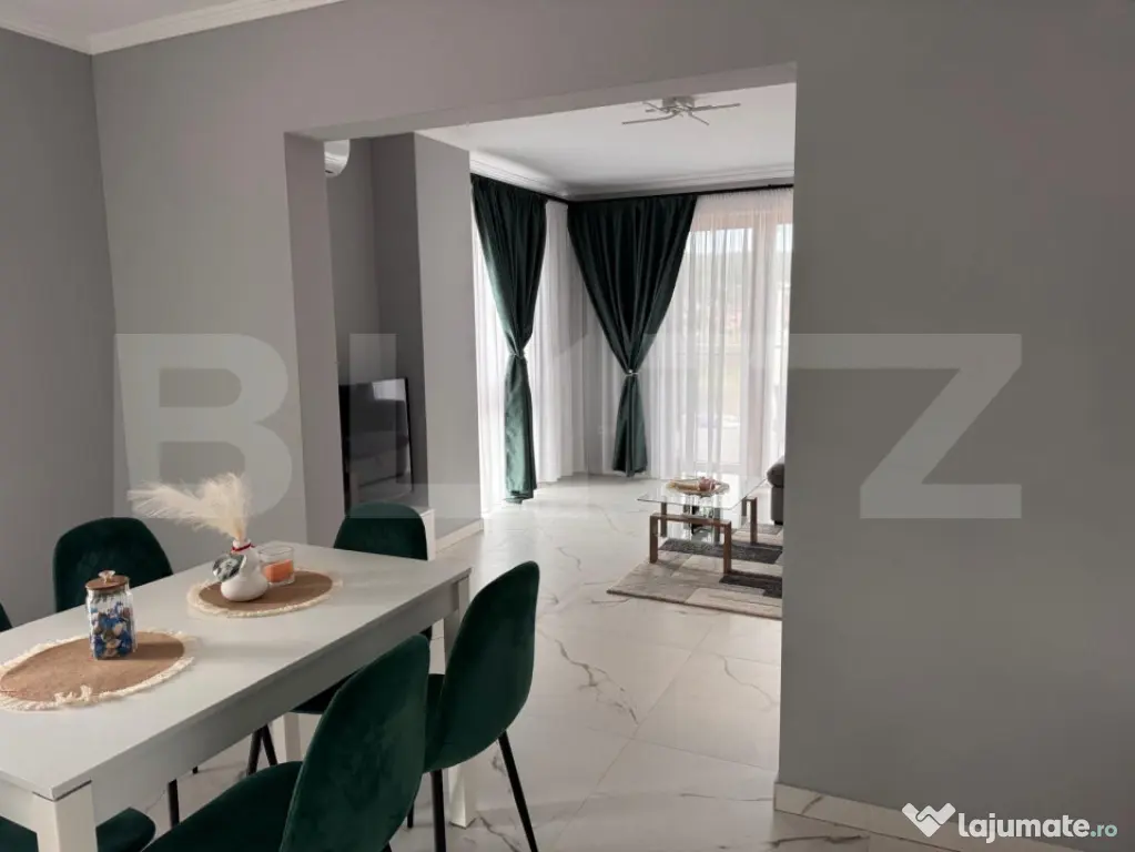 Apartament 2 camere Green Residence, 62 mp + 2 terase, mobil
