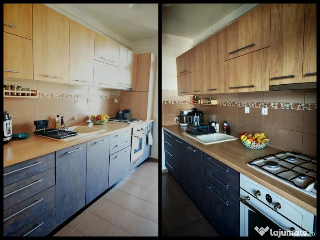 Apartament cu 3 camere 60 mp + balcon 8 mp Floresti zona Sub