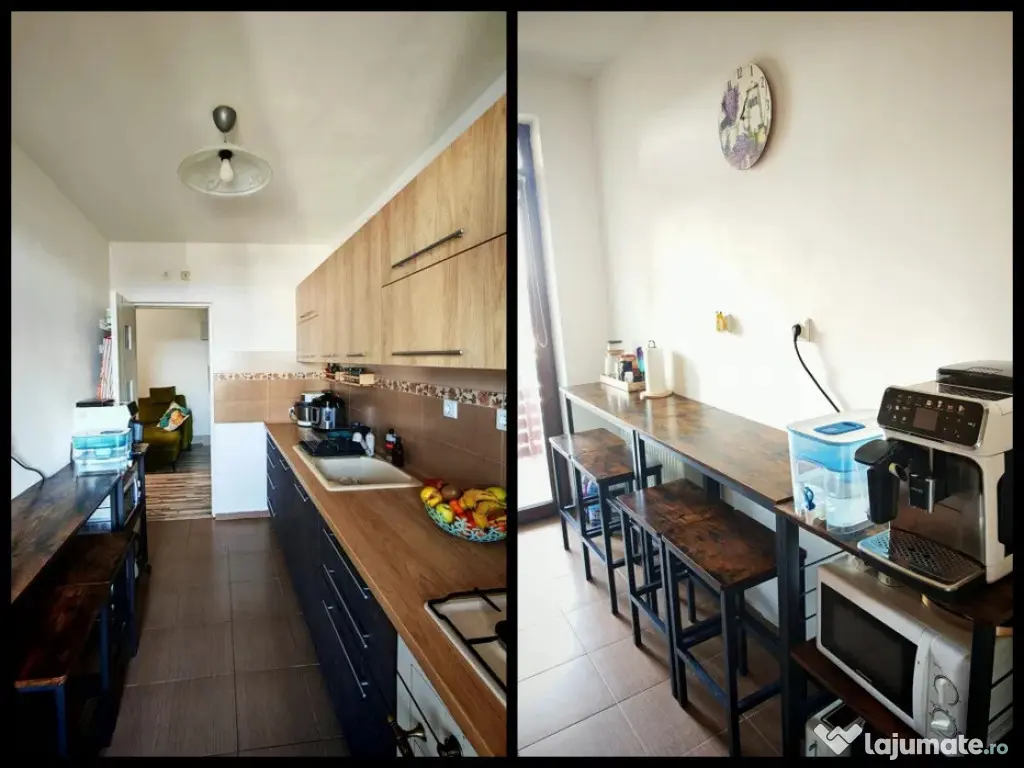 Apartament cu 3 camere 60 mp + balcon 8 mp Floresti zona Sub