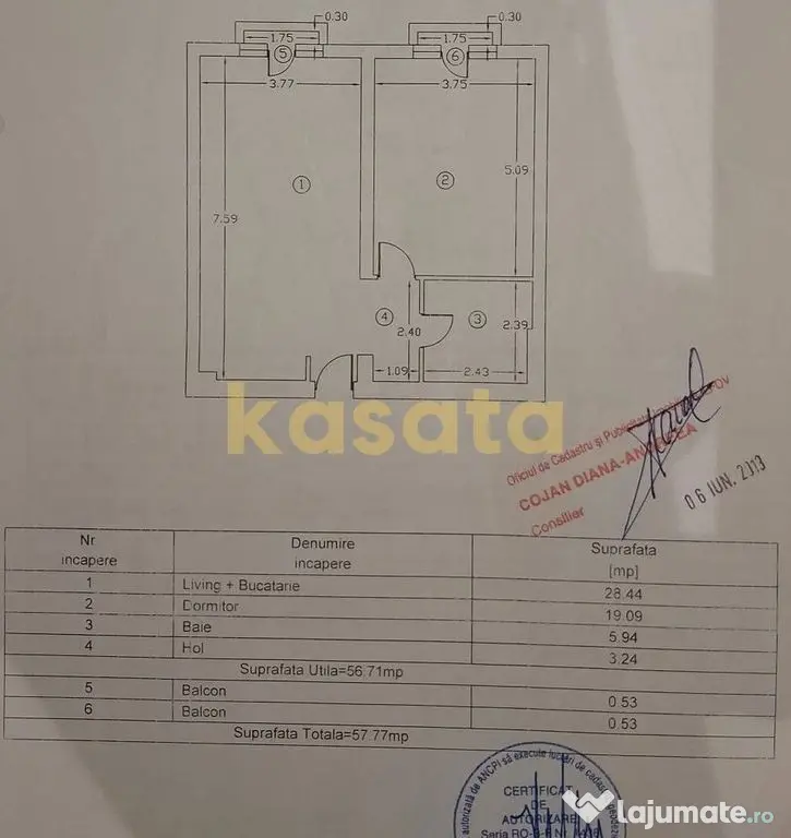 2 camere I Cosmopolis I 57mp I mobilat si utilat