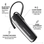 Cască Bluetooth, Conexiune 2 dispozitive, Autonomie de convorbire 3,5 ore, Negru