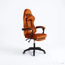 Scaun gaming, Functie masaj USB, Suport picioare,Tapiterie catifea,Perne incluse