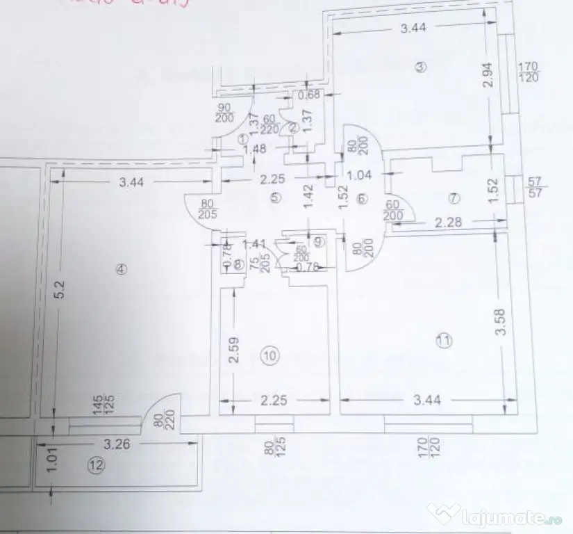 Apartament 3 camere 63 mp Republicii 8 Martie - Ploiesti (Prahova)
