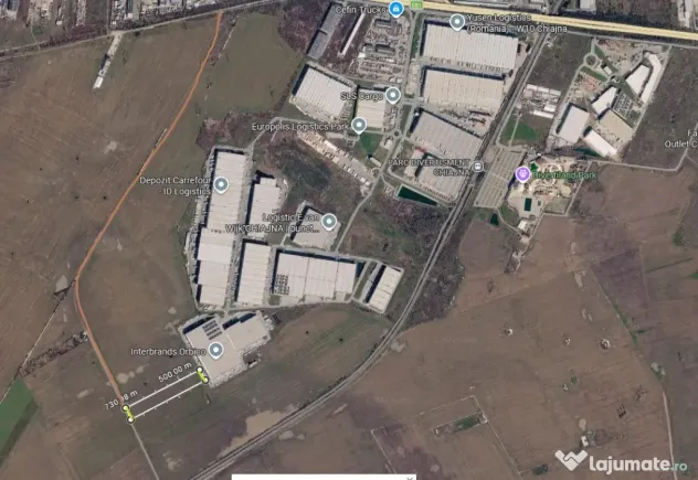Teren Industrial 13.850 mp Chiajna A1 - Dublu Acces