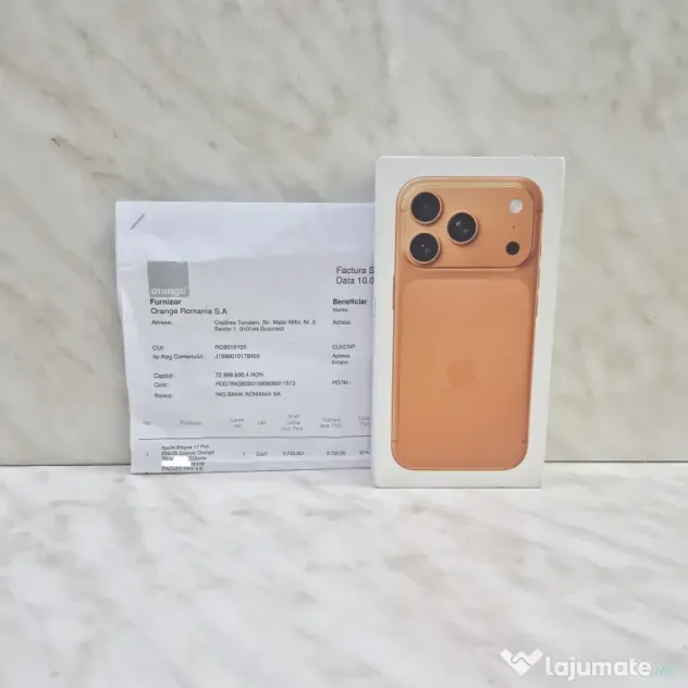 iPhone 17 Pro 5G, 256GB,Orange Nou,Neactivat Garantie Zeus Amanet Militari 36757