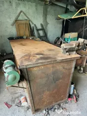 Banc de lucru metalic 260×100 cm – lăcătușerie / atelier 