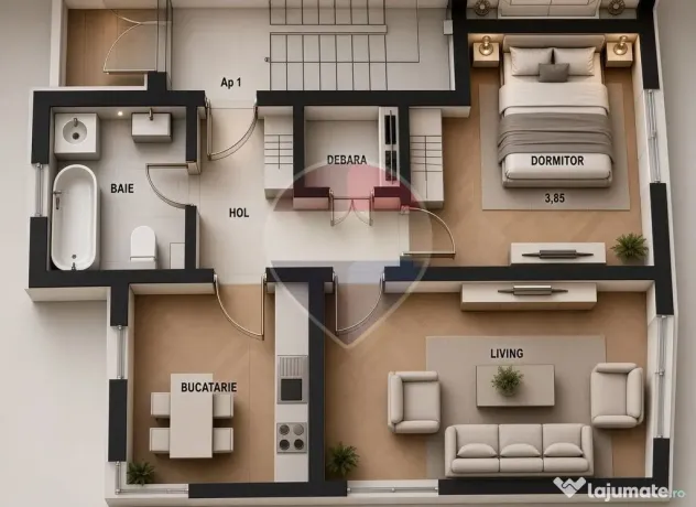 Apartament + 75 MP Curte Privată în Ghimbav | COMISION 0%