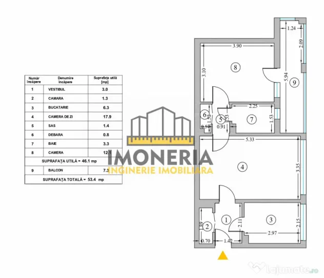 2 camere-langa Parc IOR-1.2km metrou Titan-0% comision-bloc