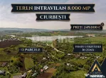 Teren parcelat intravilan 8000 mp vedere spre Lac Ciurbești