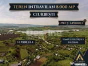 Teren parcelat intravilan 8000 mp vedere spre Lac Ciurbești 
