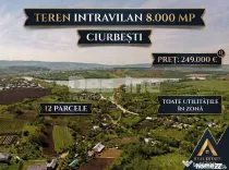 Teren parcelat intravilan 8000 mp vedere spre Lac Ciurbești
