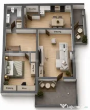 Apartament 2 camere Green Residence 61,80 mp utili, terase d 