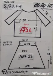 Costum popular pentru copii 3-4-5 ani 