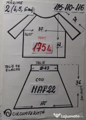 Costum popular pentru copii 3-4-5 ani 