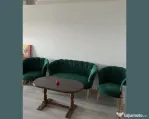 Set canapea și 2 fotolii catifea verde