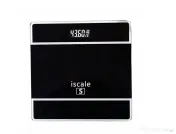Cântar electronic Iscale S cu afișaj digital, realizat din sticlă și plastic 