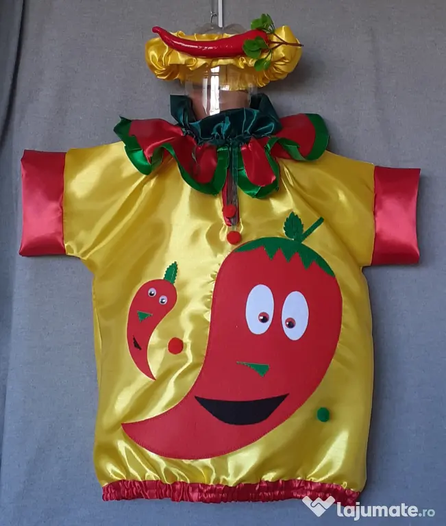 Costum Ardei kapia rosu pentru copii 8-9-10-11-12-13 ani ,165 RON