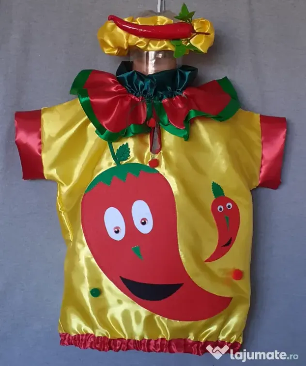 Costum Ardei kapia rosu pentru copii 8-9-10-11-12-13 ani ,165 RON