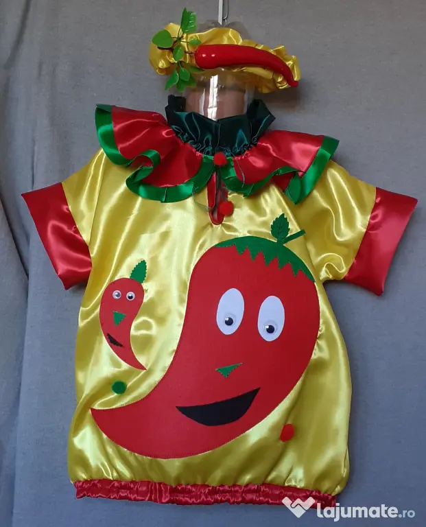 Costum Ardei kapia rosu pentru copii 8-9-10-11-12-13 ani ,165 RON