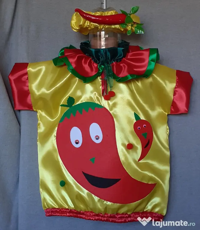 Costum Ardei kapia rosu pentru copii 8-9-10-11-12-13 ani ,165 RON
