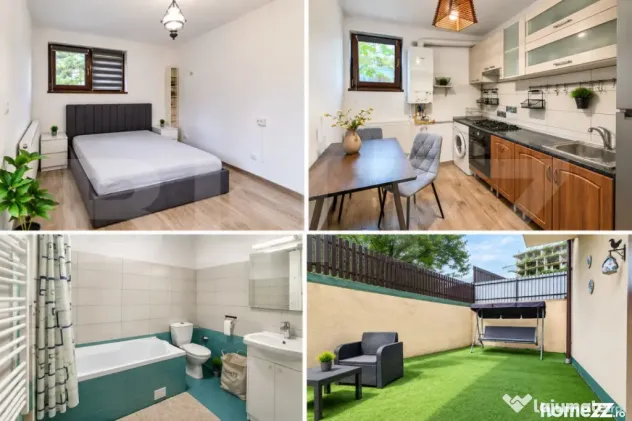 Apartament cu 1 camera, 34 mp + curte propie 28 mp, zona Red - Rediu (Iasi)
