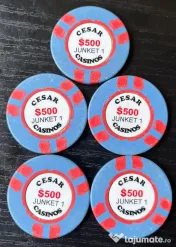 Memorabilia Casino București Jetoane originale Cesar Casinos $500 Ediție Junket 