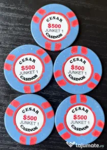 Memorabilia Casino București Jetoane originale Cesar Casinos $500 Ediție Junket