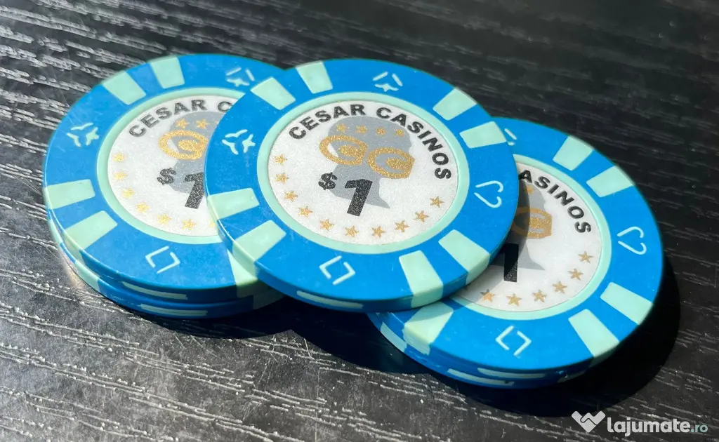 Set 5 Jetoane Cazino Vintage Cesar Casinos $1 – Memorabilia București anii 90