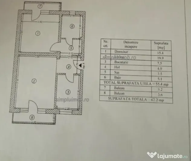 Apartament 2 camere Decomandat, 62 mp Titan - Bucuresti (Bucuresti-Ilfov)