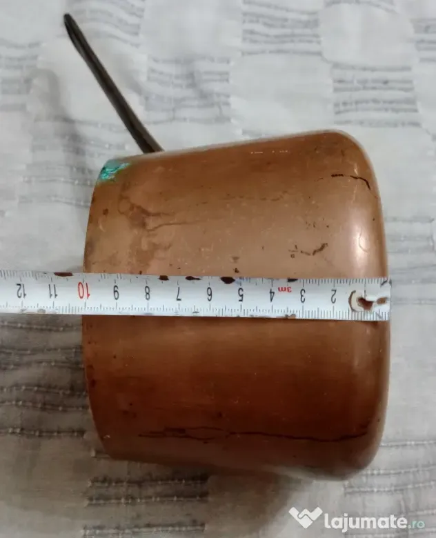 Cratita profesionala de cupru cositorit Tournus France 15 cm.