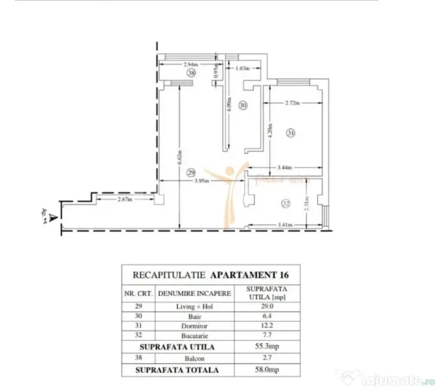 Apartament mobilat și utilat, 58 mp – Valea Adâncă, ... - Iasi (Iasi)