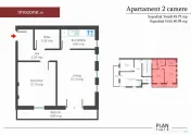 Apartament 2 camere, bloc nou, finisat la cheie, centrala...