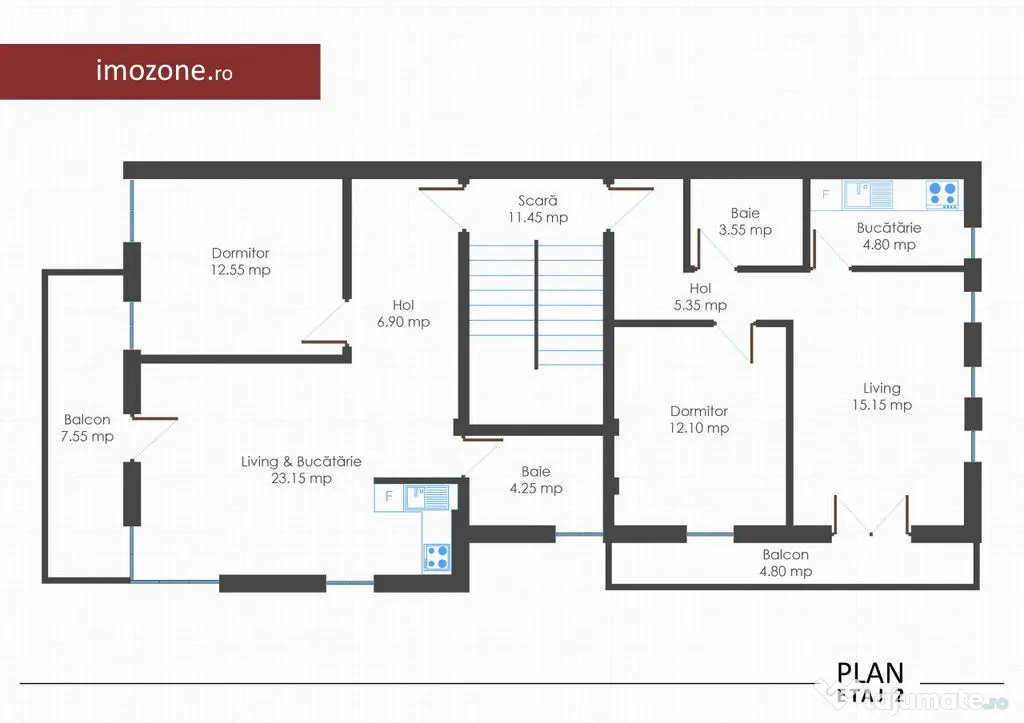 Apartament 2 camere, bloc nou, finisat la cheie, centrala... - Bucuresti (Bucuresti-Ilfov)