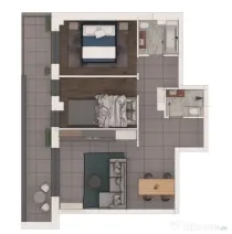 Apartament 3 camere 70,09, ansamblu NZEB, zona Terra