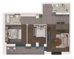 Apartament 3 camere 70,59mp ansamblu NZEB Terra
