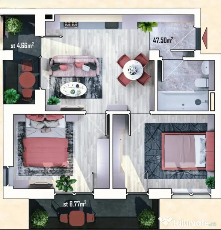 Apartament 3 camere, 52mp,. bloc nou, Sannicoara - Sannicoara (Cluj)