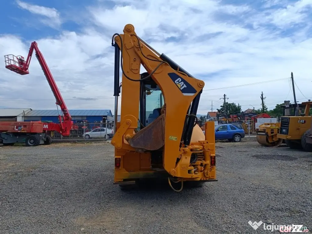 Buldoexcavator CAT 428E, 2007, cupă multifuncțională, braț telescopic - Negresti Oas (Satu-Mare)