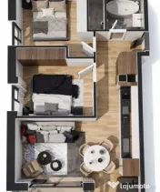 Apartament 3 camere, 56mp | Zona Regal | Baciu | 