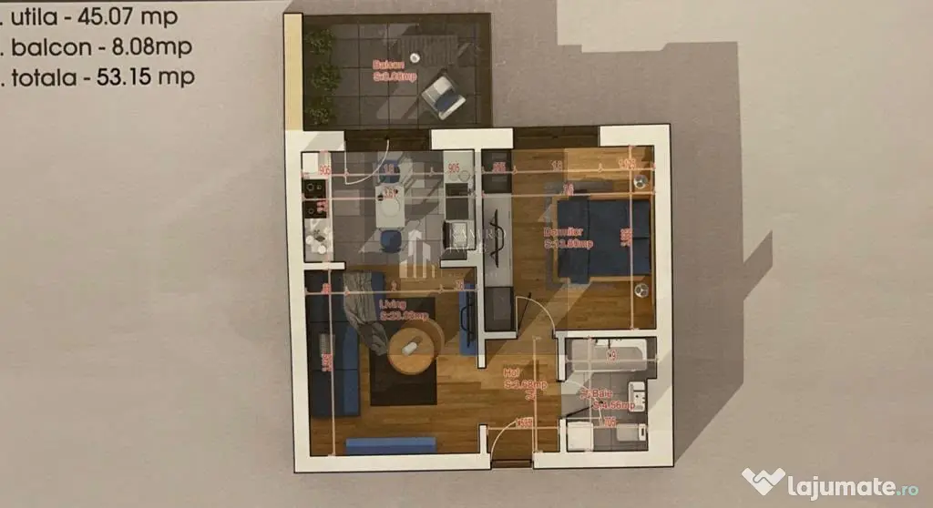 Apartament 2 camere, Ozana/Pallady, Bloc nou, Mobilat și... - Bucuresti (Bucuresti-Ilfov)