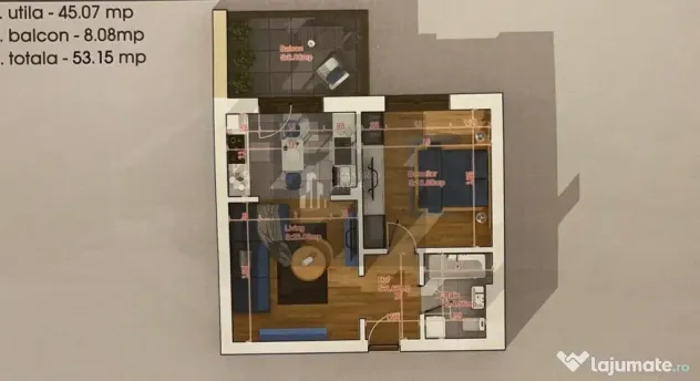Apartament 2 camere, Ozana/Pallady, Bloc nou, Mobilat și... - Bucuresti (Bucuresti-Ilfov)