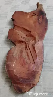 Masca sculptata in lemn masiv arta naiva romaneasca