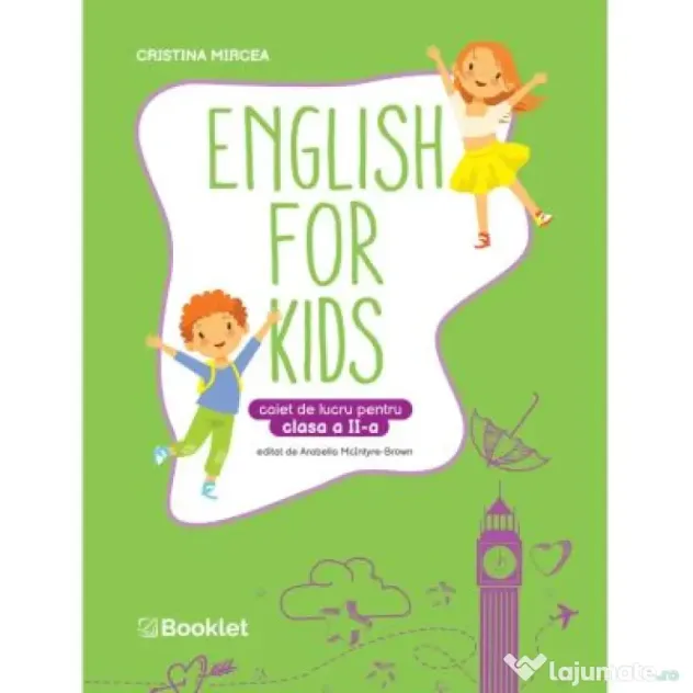 English for kids. Caiet de lucru pentru clasa a 2-a, editie alb-negru 2026 - Cristina Mircea
