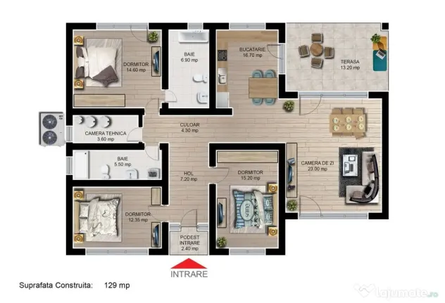 Casa individuala finalizata intabulata 4 camere Cartier I... - Tarlungeni (Brasov)